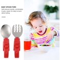thumbnail image 5 of 3 Ensembles de Couverts en Acier Inoxydable Fourchette Rouge Vache Essentiels pour Tout-Petits Réutilisables Auto-Entraînement Cuillères Durables Sûres pour Enfants Acier Pratique Ustensiles Portables, 5 of 5
