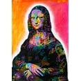 thumbnail image 2 of Dean Russo Collection 24x32 Black Ornate Wood Framed with Double Matting Museum Art Print Titled - Mona Lisa Peaking, 2 of 4