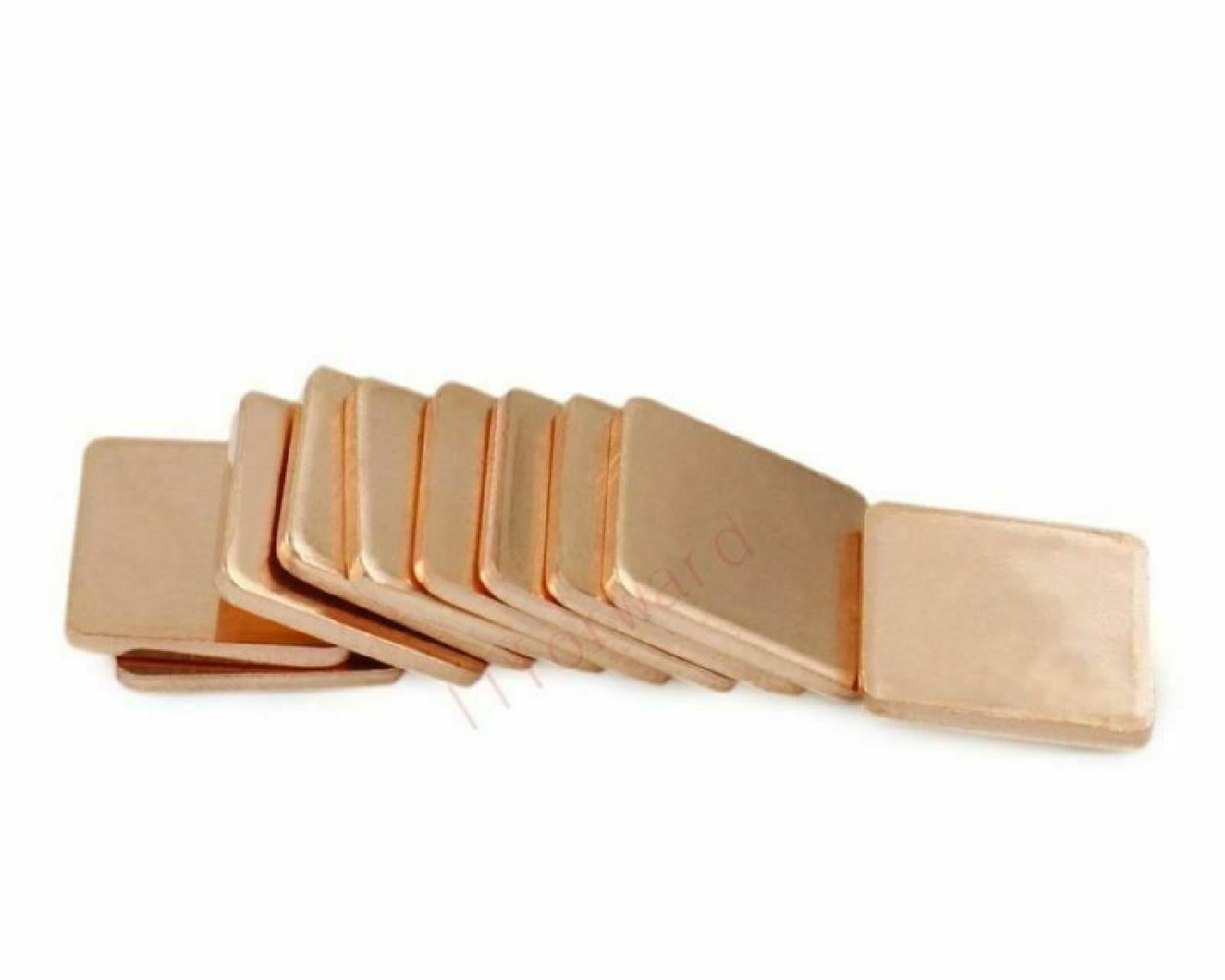10PCS 15mm * 15mm * 1mm Copper Heatsinks Cooling Copper Pad Shim laptop