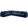 thumbnail image 1 of Meridian Furniture Jacob Navy Velvet Modular Sectional, 1 of 13