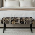 thumbnail image 5 of XYZCANDO Stretch Bench Seat Cover, Tree Bark Camo Pattern Polyester Spandex Stretchable Bench Covers for Garden Dining Room, 5 of 9
