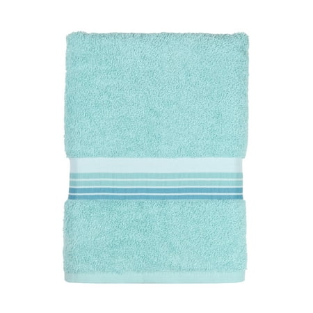 Mainstays Ombre Stripe Bath Towel, Clearly Aqua