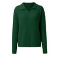 thumbnail image 5 of DuoJiaJ Women's Pullover Sweater Stylish Knit Top For Casual Outings Comfortable Fit Versatile Everyday Wear Perfect For Spring Fall And Winter Womens Blouses Long Sleeve Green XXL, 5 of 5