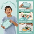 thumbnail image 6 of Bentgo Kids Bento-Style 5-Compartment Leak-Proof Lunch Box - Just-Right Portions for Ages 3 to 7, Durable, Drop-Proof, Dishwasher Safe, BPA-Free & Made with Food-Safe Materials (Seafoam), 6 of 8