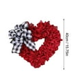 thumbnail image 2 of Happy Valentine's Day Door Wreath,Buffalo Plaid Bows Farmhouse Home Hanger,Romantic Heart Welcome Sign for Porch Farmhouse Valentine Front Door Outdoor Home Decor, 2 of 3