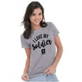 thumbnail image 4 of US Army Star Logo I Love My Soldier Women's T Shirt Ladies Tee Brisco Brands S, 4 of 5