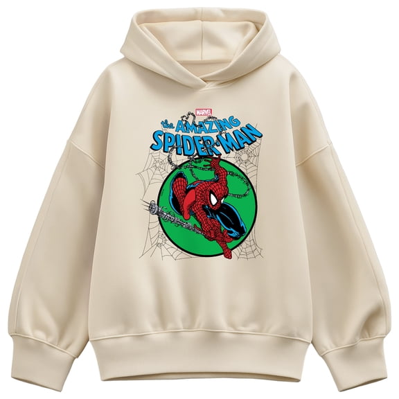Marvel - Spider-Man Green Circle Oversized Fleece Hoodie Sweatshirt