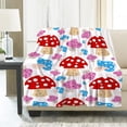 thumbnail image 4 of Yibo Mushrooms Collections, Artist Mushrooms Wild Species Blankets for Boys and Girls, Ultral Soft Fleece Fungus Natural Organic Blankets Used for Bed, Sofa, Chairsfor Kids/Child, 4 of 9