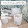 thumbnail image 3 of Evideco New Marble White Tumbler Only Rustic Asian Zen Toothbrush Holders, 3 of 9