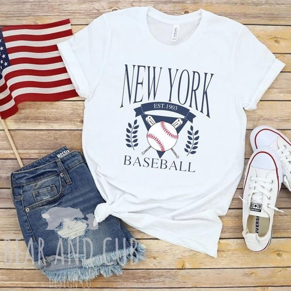 New York Baseball T-Shirt, New York Shirt, Bella Canvas 3001, Trendy Baseball Shirt, New York Fan Shirt, NYC Shirt, Popular TShirts, NYC Tee