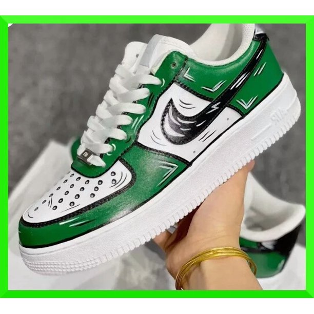 Custom Air Force 1 Genie Green White Special/Air Force 1 Custom Shoes NEW IN BOX