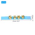 thumbnail image 2 of 2pcs Wrist Bells, Jingle Bells Ankle Bells Percussion Instruments Musical Rhythm Band with 4 Golden Bells, Blue, 2 of 6