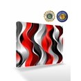 thumbnail image 2 of Red Black Grey Wall Art for Living Room,Canvas Picture Wall Decor for Bathroom Bedroom,Geometric Moire Artwork Modern Abstract Painting Artwork for Office Kitchen Hallway Dining Room Decor 16"x20", 2 of 8