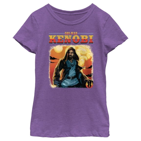 Girl's Star Wars: Obi-Wan Kenobi Hunted Jedi  Graphic Tee Purple Berry X Large