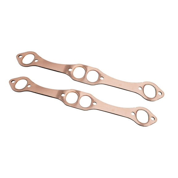 SBC Oval Port Copper Head Exhaust Gasket SB for Chevrolet 327 305 350 383