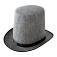 thumbnail image 3 of guohui Top Hat Comfortable Creative Gift Costume Accessory for Stage Show Roles Playing Gray, 3 of 8