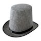 thumbnail image 3 of Sombrero de copa, accesorio de disfraz divertido y creativo para caballeros, ideal para fiestas y disfraces. Gris, 3 of 9