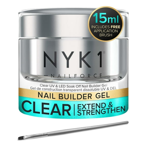 Nail Strengthener Polygel Nail Builder Gel (15ml) NAIL FORCE Polygel Nail Gel Builder Fix Split Broken Nails Extend and Sculpture Nail Hardener - Poly Gel Enhancement Builder To Strengt