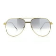 thumbnail image 5 of Mens Classic Luxury Mogul Tear Drop Shape Offcer Metal Rim Racer Sunglasses Gold - Clear Mirror, 5 of 8