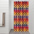 thumbnail image 2 of Colorful Geometric Pattern Shower Curtain 36"x72" ,Bathroom Decorative Shower Curtains Set with 12 Hooks,Modern Waterproof Washable Shower Curtain, 2 of 6
