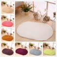 thumbnail image 2 of Tkrady Bathroom Thickened Oval Rug Non Slip Bath Mat for Bathroom (50x80CM,Pink) Water Absorbent Soft Microfiber Shaggy Bathroom Mat Machine Washable Bath Rug for Bathroom Thick Plush Rugs for Shower, 2 of 5