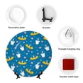 thumbnail image 4 of Kdxio Cartoon Goose Bone China Decorative Plate Ceramic Decorative Plate for Home Office Wall Stand Decorative Plates for Home Bedroom-8in, 4 of 6