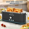 thumbnail image 6 of 7 Browning Settings Toaster, 4-Slice, Defrost/Reheat Functions, Removable Crumb Tray, Full-body Stainless Steel Housing, 1350W, Anti-Fingerprint, Anti-Jam stainless steel, Chrome-Plated Knob, 6 of 8