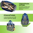 thumbnail image 6 of Garden Tool Bag,French Bulldog Sunflowers Floral Garden Tool Organizer,Garden Gifts,Waterproof Multi-Pocket Garden Tool Storage 11.8x5.5x11.4 Inch(Tools NOT Included), 6 of 6