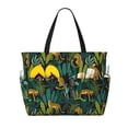 thumbnail image 1 of Easygdp Jungle Leopard Yellow Bolsa de Viaje de Playa de Gran Capacidad, Bolsa Tote Perfecta para la Playa, Escapadas de Fin de Semana y Viajes, 1 of 7