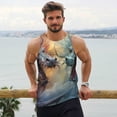 thumbnail image 6 of Pofeuu White And Red Storm Dragon Print Men's Workout Tank Tops Sleeveless Muscle Gym Shirt Quick Dry-3X-Large, 6 of 7