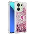 thumbnail image 2 of Funda para Xiaomi Redmi Note 13 4G con Brillo Líquido Flotante, Purpurina, Parachoques y Anillo Giratorio Soporte, 2 of 5