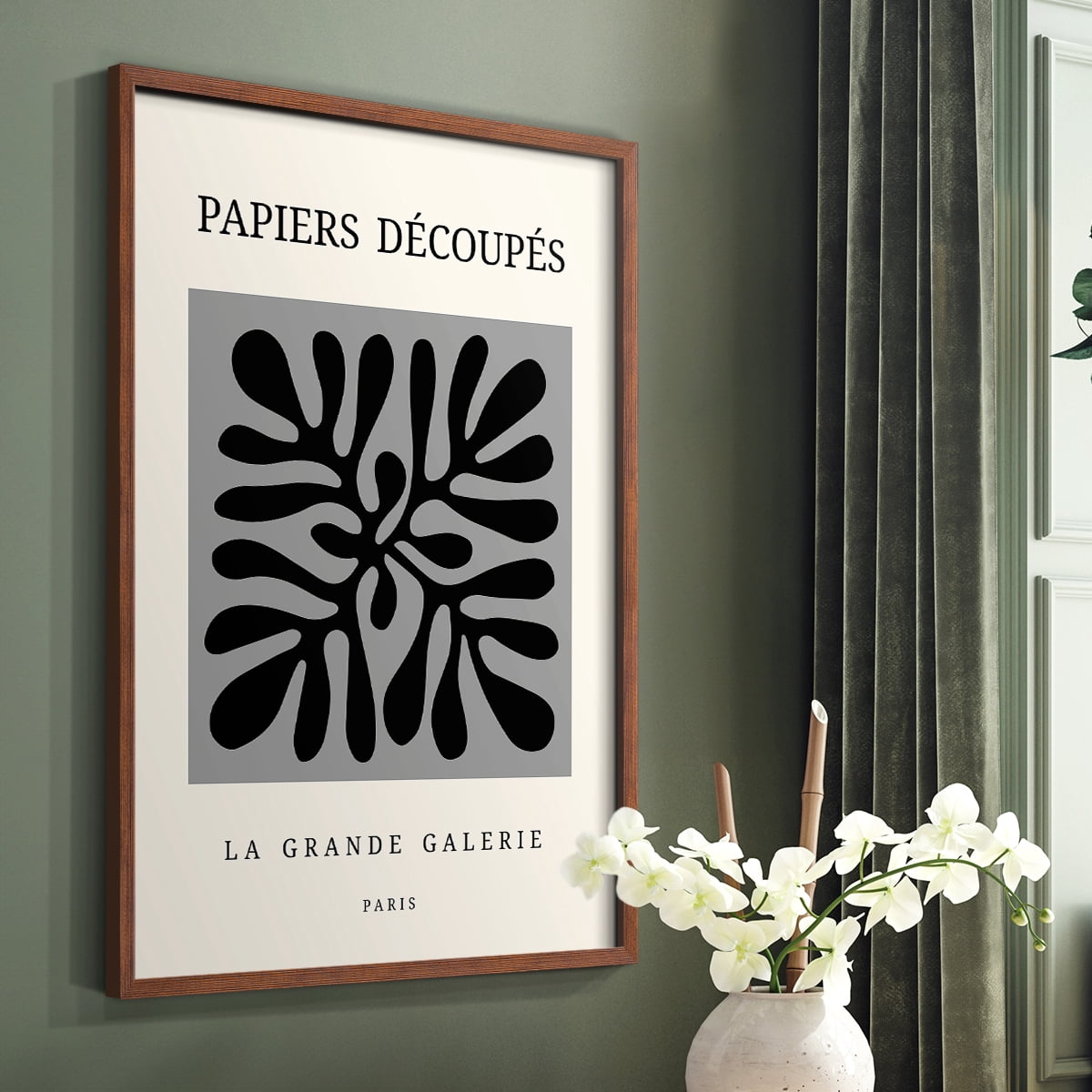 Matisse CCCXCVI in Brown Solid Wood 16 x 20 Framed Print