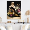 thumbnail image 2 of Designart Gold Champagne Heel III Canvas Wall Art, 2 of 5