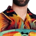 thumbnail image 5 of Retro Cat Men's Short Sleeve Button Down Poplin Casual Beach Shirts, 5 of 6
