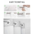 thumbnail image 5 of No Hook Shower Curtain with Snap in Liner, Christmas Snowflake Stars Xmas Tree Hotel Shower Curtains for Bathroom, Washable Shower Curtain Liner Set with Mesh Top Window, 72”x78”, 5 of 6