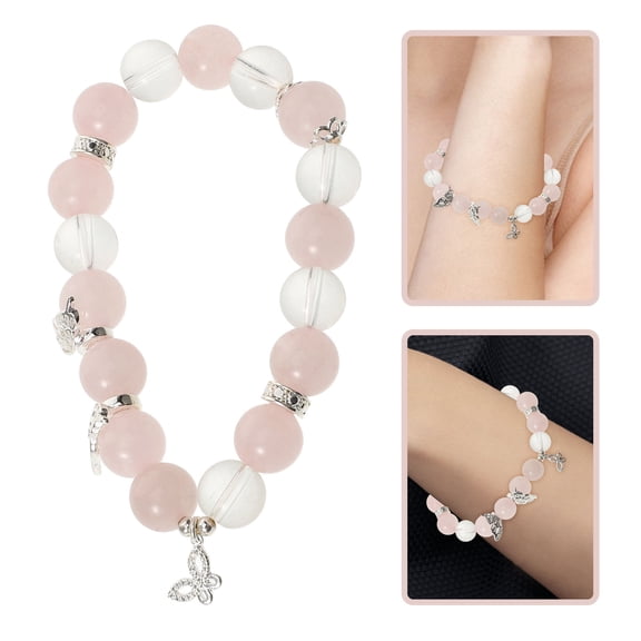 TABLZONE Women's Glass Beaded Bracelet Set, Stylish Jewelry Accessory for Everyday Wear, 1 Piece