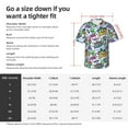 thumbnail image 5 of Daiia Space Monster Print Hawaiian Shirt for Men Gentle Cotton Regular Short Sleeve Casual,3X-Large, 5 of 7