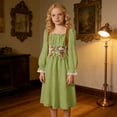 thumbnail image 2 of Vividxx Dresses For Girls Long Sleeve French Court Style Elegant Party Gown Beach Party Dress, 2 of 4