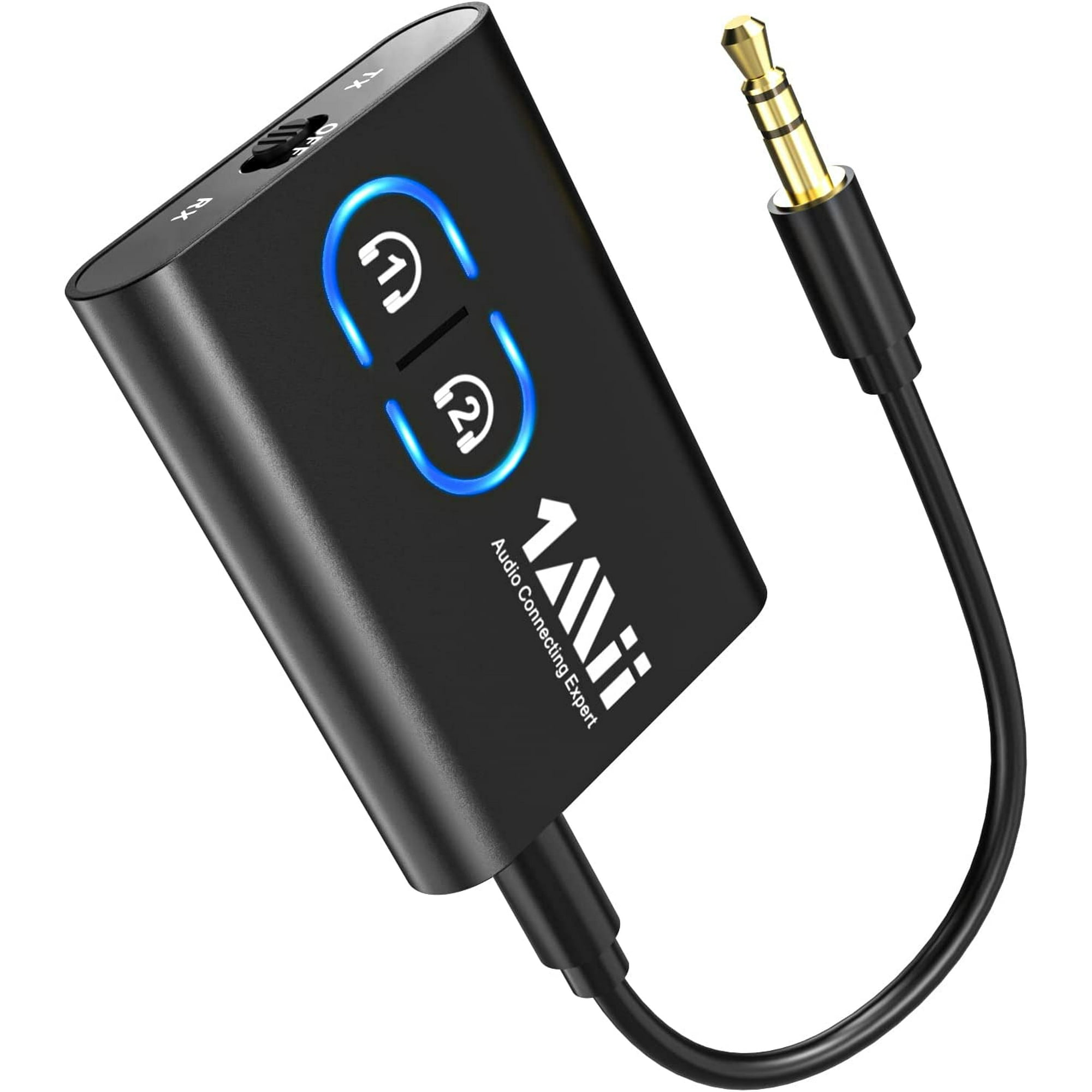 1 Bluetooth 5.3 Transmitter Receiver for TV to Wireless Headphones Dual Link AptX Adaptive Low Latency HD Audio Aux Bluetooth Audio Receiver Adapter for Home Stereo Airplane Boat Gym Walmart