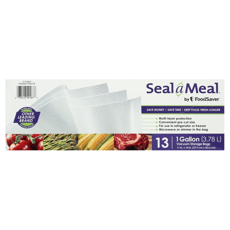 FoodSaver Seal-a-Meal Gallon Vacuum Sealer Bags, 13-Count photo 4