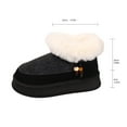 thumbnail image 6 of Lenago Women's Bootie Fluffy Snow Shoes House Slippers Warm Faux Suede Platform with Soft Comfortable Foam Cozy House Slipper for Winter Indoor & Outdoor Boots, 6 of 9