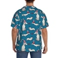thumbnail image 3 of Fotbe Festive Dachshund Fun Camisa Estampada de Manga Corta para Hombre, Casual de Verano, Estilo Playero, Sin Arrugas-X-Large, 3 of 5
