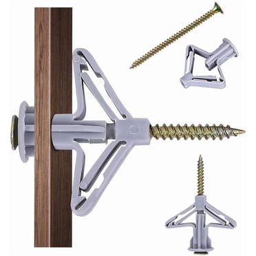 ITW Brands 25200 #50 Self-Drilling Plastic Drywall Anchors – 25-Pack, Easy Install, Flush Finish, Audible Click Set