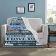 thumbnail image 3 of LHSHID Personalized Name Blanket Custom Love Letter to My Beautiful Mom from Son or Daughter to Smile More Work Less I Love You Gift Throw Blanket, 3 of 5