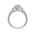 thumbnail image 2 of 1.00 Ct Brilliant Pear Cut Natural Diamond Pear Three Stone Engagement Ring for her Solid 14K White Gold Size 5.5, 2 of 6