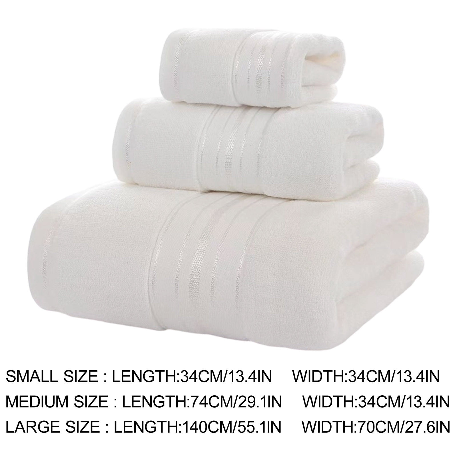 InsCrazy Bath Towels 3 Packs Cotton Luxury Ultra Soft Large Size Absorbent Quick Dry Spa Towel For Bathroom Home Hotel Use Soft Towels