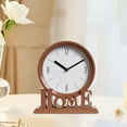 thumbnail image 3 of 2 piezas de reloj de escritorio, repisa decorativa para el hogar, fácil de leer, chimenea, sin tictac, estante de oficina, relojes de mesa para decora Marrón Gris Profundo Fernando Reloj de pared, 3 of 8
