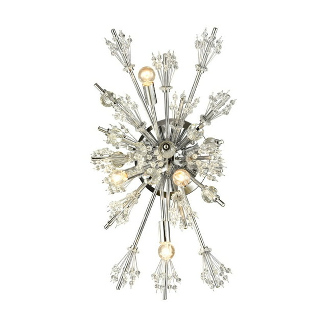 ElkGroup International Starburst 4 Light Wall Sconce In Polished Chrome