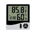thumbnail image 2 of TIMIFIS Digital Alarm Clock With LCD Display Thermometers Hygrometer Digital Temperature Humidity Monitor Snooze Alarm With Smart Clock Calendar -, 2 of 6