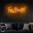 thumbnail image 4 of C-CRAFT Time to Be Beautiful Neon Sign LED Light 35 inch for Beauty Spa Salon Wall Art Decor, 4 of 5